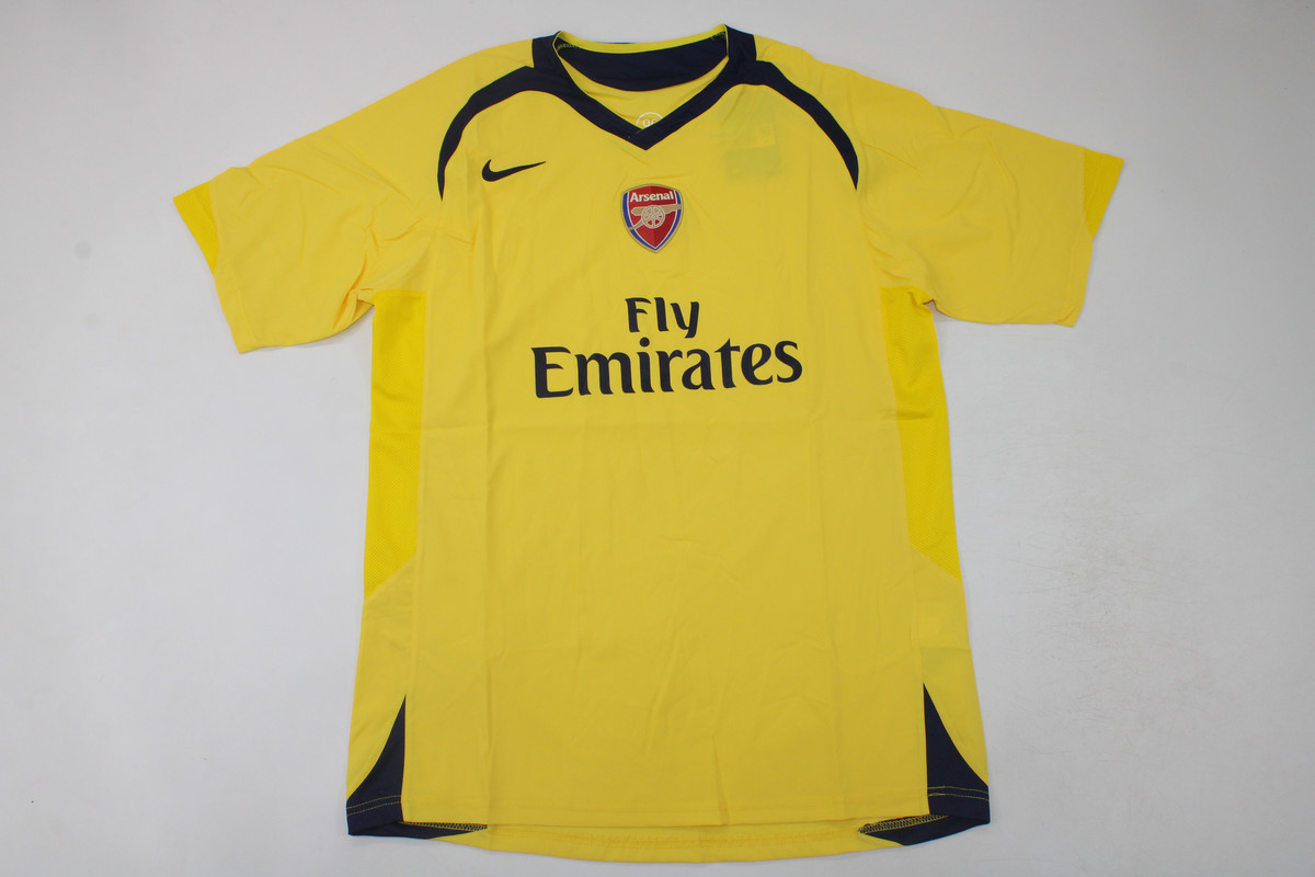 AAA Quality Arsenal 06/07 Away Yellow Soccer Jersey